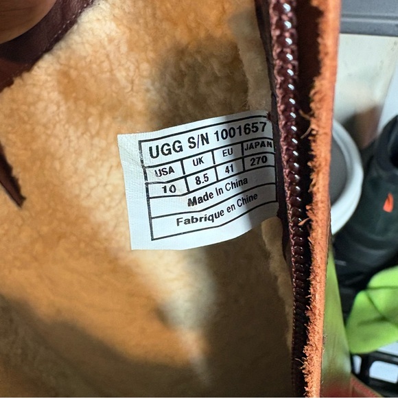 UGG Barolo Women's Brown Leather Women's Riding Boots - Picture 2 of 7